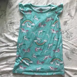 2/3T girls sleep gown, unicorns and rainbows